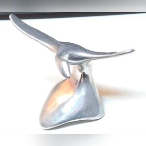 Vintage Hoselton Canada Goose Sculpture Made from Recycled Polished Aluminum